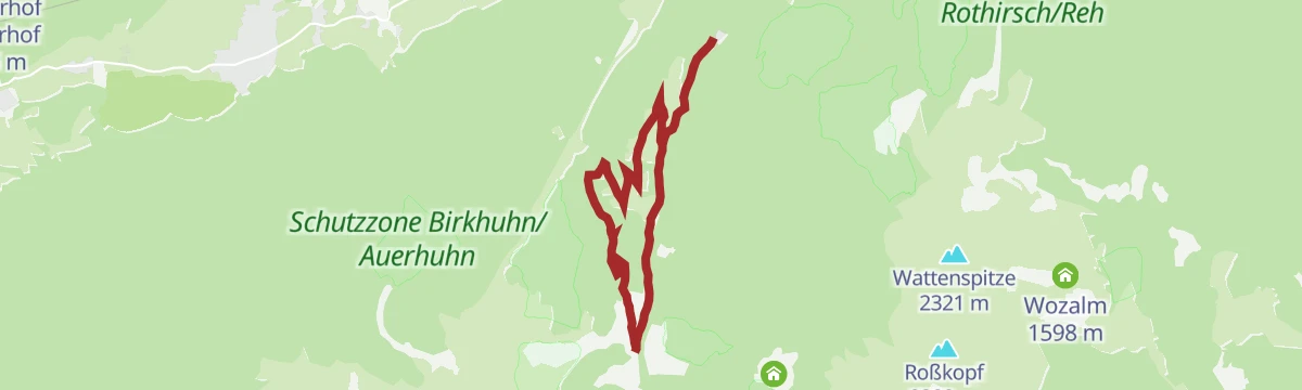 Route map: Von Volderwildbad zur Stiftsalm